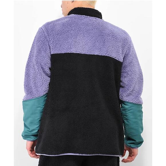 Paterson Summit Blue Tech Fleece Colorblock Jacket Size Large - Picture 3 of 6